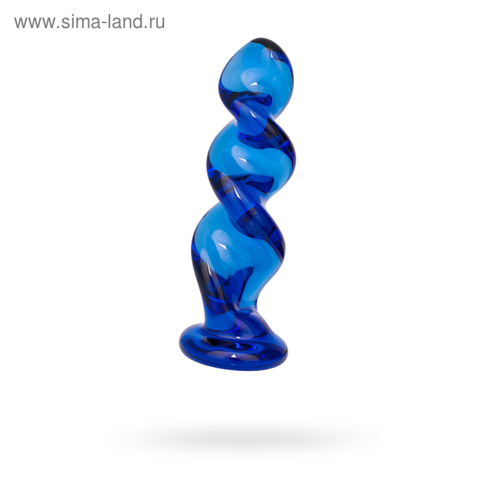 Анальная втулка Sexus Glass, стекло, цвет синий, 12 см, d=3,5 см - Фото 1