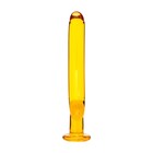 Нереалистичный фаллоимитатор Sexus Glass, стекло, жёлтый, 17,5 см - Фото 3
