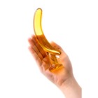 Нереалистичный фаллоимитатор Sexus Glass, стекло, жёлтый, 17,5 см - Фото 4