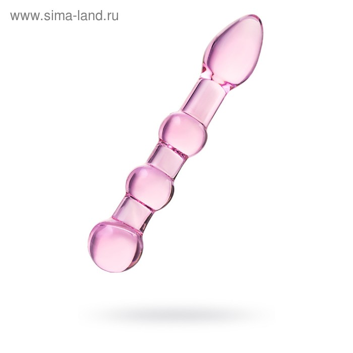 Двусторонний фаллоимитатор Sexus Glass, стекло, розовый, 18 см - Фото 1