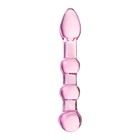 Двусторонний фаллоимитатор Sexus Glass, стекло, розовый, 18 см - Фото 2