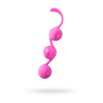 Вагинальные шарики Seven Creations, силикон, цвет розовый, d=3,5 см