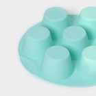 Форма для выпечки Доляна «Круг», силикон, d=25,5 см, 7 ячеек (6×4 см), цвет МИКС - Фото 3