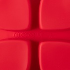 Форма для выпечки Доляна «Сердца», силикон, 16×16 см, 4 ячейки (7×7×3 см), цвет красный - Фото 5