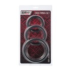 Набор эрекционных колец Black & Red by Toyfa, силикон, чёрный, d=5/4/3,2 см - Фото 2