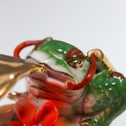 Нэцке керамика "Две жабы на ветке сакуры" 8х6,5х16 см - фото 8216653