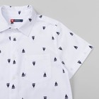 Рубашка для мальчика, рост 128 см, цвет белый CJ 6T (081) - Фото 4