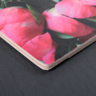 Доска разделочная деревянная «Пионы», 25×16,5×0,6 см - Фото 3