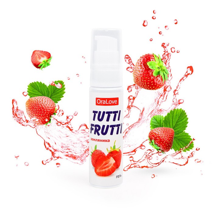 Гель-смазка TUTTI-FRUTTI OraLove Земляника, на водной основе, съедобная, 30 мл - Фото 1