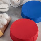 Форма силиконовая для выпечки Доляна «Круг», 20×6 см, цвет МИКС - Фото 4