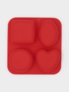 Форма для выпечки «Фигуры и сердце», 16×17 см, 4 ячейки (7×7 см), силикон, МИКС - Фото 4