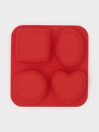 Форма для выпечки «Фигуры и сердце», 16×17 см, 4 ячейки (7×7 см), силикон, МИКС - Фото 3