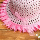 Шляпка детская «Цветочек», р-р 50-52 см, цвет розовый - Фото 2