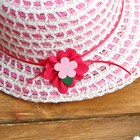 Шляпка детская с цветком, р-р 50-52 см, цвет розовый - Фото 2