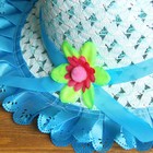 Набор сумочка и шляпка с цветочком, р-р 50-52 см, цвет голубой - Фото 4