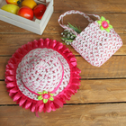 Набор сумочка и шляпка с цветочком, р-р 50-52 см, цвет розовый - Фото 2
