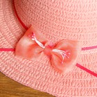 Набор сумочка и шляпка с бантиком, р-р 50-52 см, цвет розовый - Фото 4