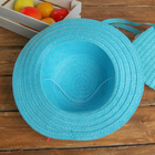 Набор сумочка и шляпка с цветком, р-р 50-52 см, цвет голубой - Фото 3