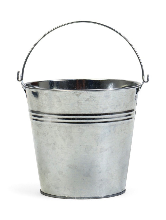 Декоративное кашпо для цветов «Ведёрко альма», 1 л, d=13 см, h=12.2 см, металлическое - Фото 1