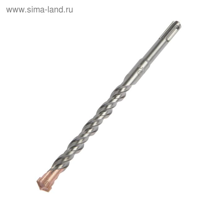 Бур по бетону ТУНДРА, крестовый наконечник, двойная спираль, SDS-plus, 14×210 мм
