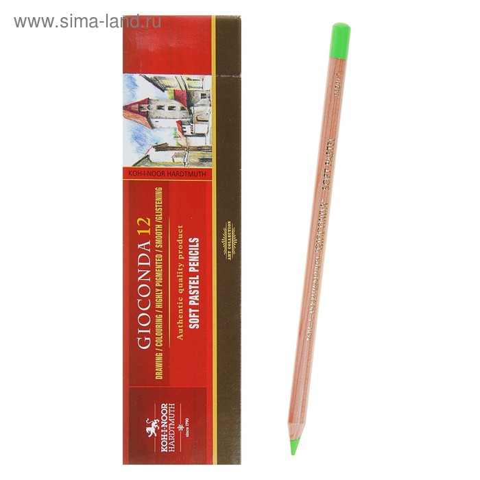 Пастель сухая в карандаше Koh-I-Noor GIOCONDA 8820/07 Soft Pastel, зелёный перманент - Фото 1