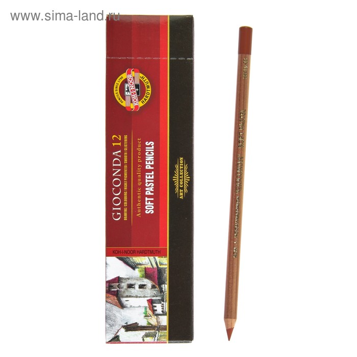 Пастель сухая в карандаше Koh-I-Noor GIOCONDA 8820/23 Soft Pastel, индийский красный - Фото 1