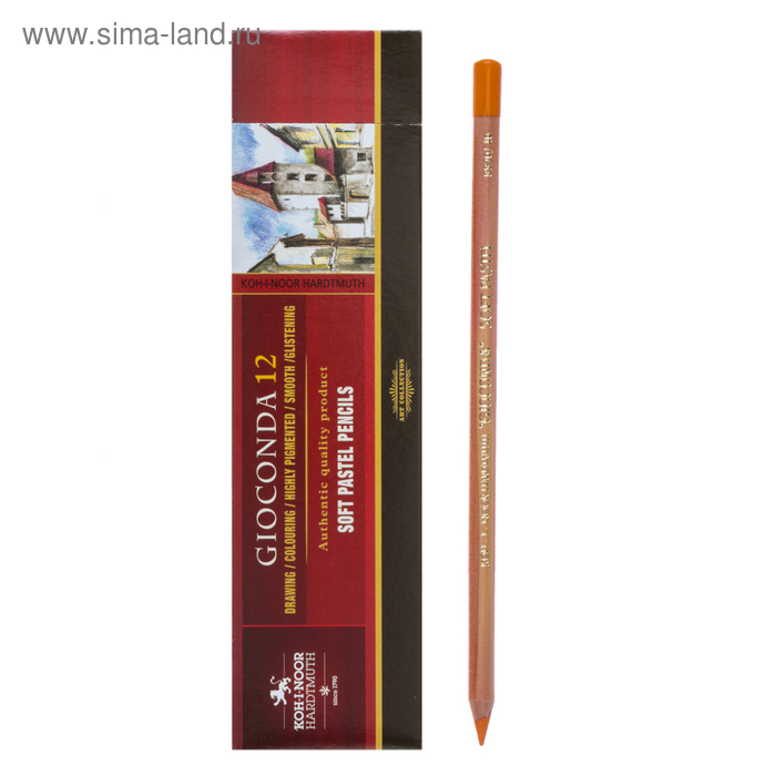 Пастель сухая в карандаше Koh-I-Noor GIOCONDA 8820/40 Soft Pastel, оранжевый кадмий - Фото 1