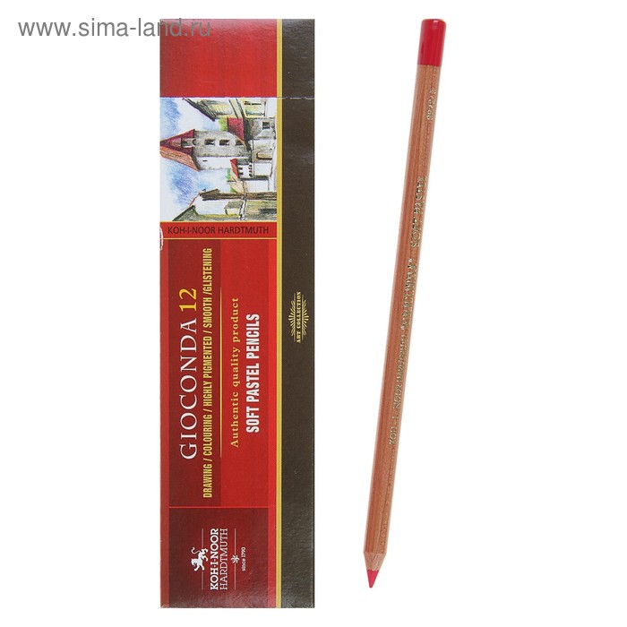 Пастель сухая в карандаше Koh-I-Noor GIOCONDA 8820/05 Soft Pastel, кармин - Фото 1