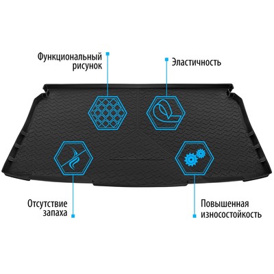 Коврик багажника RIVAL, Mitsubishi ASX 2012-н.в., 14001001