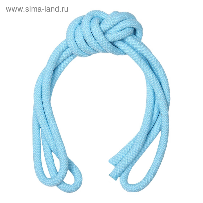 Скакалка гимнастическая 3м утяжеленная, цвет голубой - Фото 1
