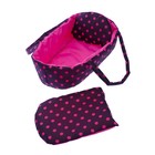 Коляска для кукол, зима-лето, 2 в 1, с переноской, корзиной, ручка регулируется, металлический каркас - Фото 12