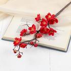 Цветы искусственные "Ветка сакуры" 3х60 см, красный - Фото 1