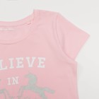 Комплект для девочки (футболка,шорты), рост 164 см, цвет светло-розовый CST 9741 - Фото 3