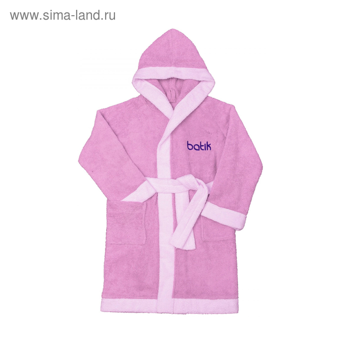 Халат банный для девочки, рост 104 см, цвет розовый - Фото 1