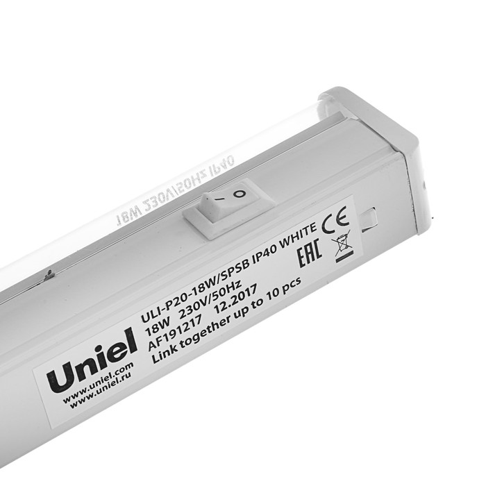 Фитосветильник светодиодный Uniel, 18 Вт, 560 мм, IP40, 230 В, спектр для рассады, с выкл. - фото 1906917732