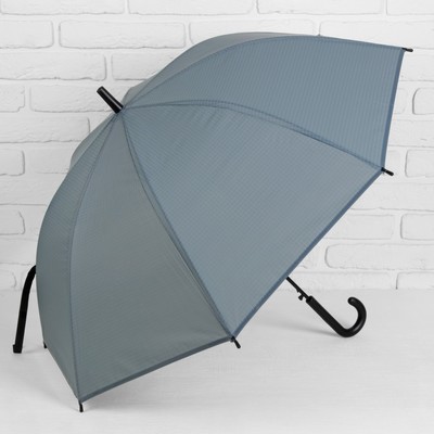 Зонт полуавтоматический «Клетка мелкая», 8 спиц, R = 46 см, цвет серый