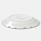 Тарелка обеденная Magistro «Роза», d=22.5 см, фарфор, цвет белый - Фото 3