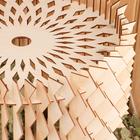 Абажур деревянный "Шар с зигзамами", D=45см - Фото 2