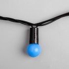 УЦЕНКА Гирлянда «Нить», 20 м, с насадками «Шарики», IP44, 200 LED, 220 В, 8 режимов, тёмная нить, свечение синее - Фото 5
