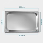 Гастроёмкость GN 1/1 Hanna Knövell, 20 мм, 53×32.5×2 см, толщина 0.6 мм, нержавеющая сталь - Фото 2