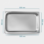 Гастроёмкость GN 1/1 Hanna Knövell, 65 мм, 53×33×6.5 см, толщина 0.6 мм, нержавеющая сталь - Фото 2