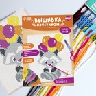 Вышивка крестиком для детей «Енот», набор для творчества, 14×10 см - Фото 2