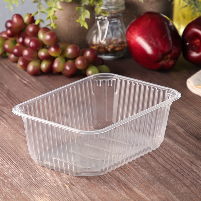 Контейнер одноразовый «Юпласт», пластик, 1 л, 18.6×13.2×6.4 см, прозрачный - Фото 1
