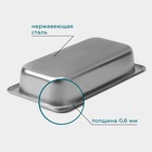 Гастроёмкость GN 1/3 Hanna Knövell, 65 мм, 32.5×17.6×6.5 см, толщина 0.6 мм, нержавеющая сталь - Фото 3