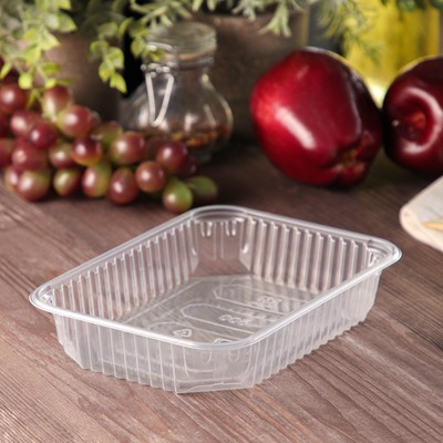 Контейнер одноразовый «Юпласт», пластик, 500 мл, 18.6×13.2×3.3 см, прозрачный