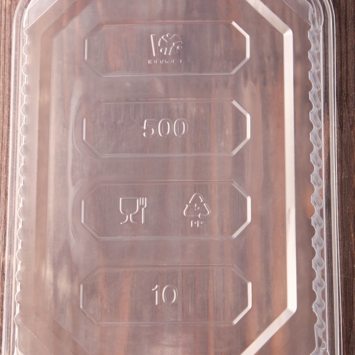 Контейнер одноразовый «Юпласт», 500 мл, 18,6×13,2×3,3 см, цвет прозрачный - фото 1877416780