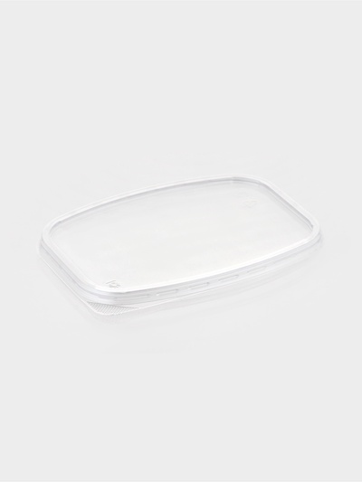 Крышка для контейнера одноразовая «Юпласт», пластик, 13.8×10.2 см, прозрачная
