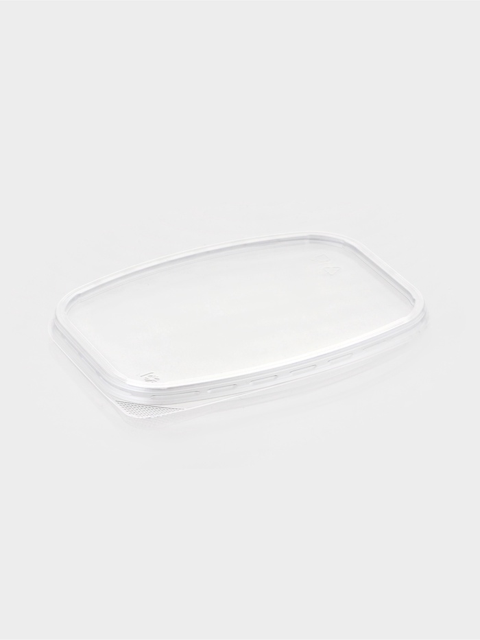 Крышка для контейнера одноразовая «Юпласт», пластик, 13.8×10.2 см, прозрачная - Фото 1