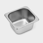 Гастроемкость GN 1/6 Hanna Knövell, 100 мм, 17.6×16.2×10 см, толщина 0.6 мм, нержавеющая сталь - Фото 3