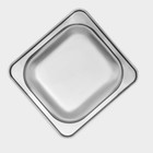 Гастроемкость GN 1/6 Hanna Knövell, 100 мм, 17.6×16.2×10 см, толщина 0.6 мм, нержавеющая сталь - Фото 5